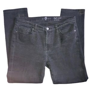 7 For All Mankind Black High Waist Roxanne Jeans